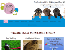 Tablet Screenshot of pawsfirstllc.com